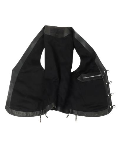Black 1993 Vintage Leather Vest | Chrome Hearts view 3