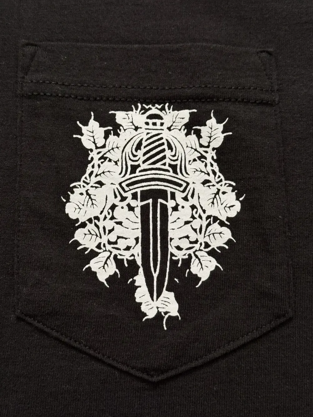 2000s Chrome Hearts Dagger Pocket Neck Logo Tee view 3