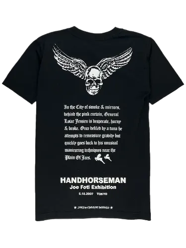 Chrome Hearts 2007 Joe Foti Hand Horseman Skull Black Tee