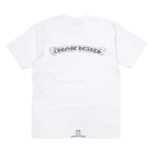 2007 Chrome Hearts Scroll Logo Tee White