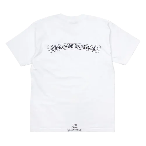 2007 Chrome Hearts Scroll Logo Tee White