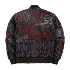 Pelle Pelle America Quilted Black Leather Jacket view 2