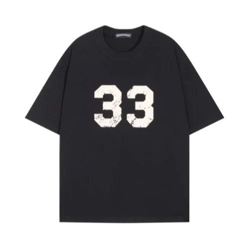 33 Chrome Hearts Logo Black T-Shirt