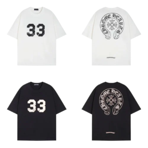 33 Chrome Hearts Logo Black T-Shirt view 5