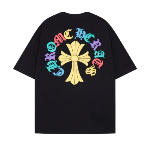 Classic Chrome Hearts Cross Logo Black Short Sleeved T-Shirt