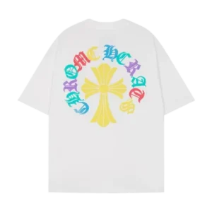 Classic Chrome Hearts Cross Logo White Short Sleeved Tee