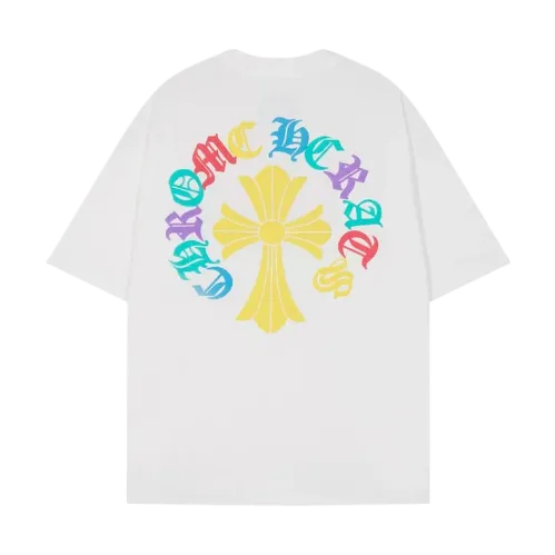 Classic Chrome Hearts Cross Logo White Short Sleeved Tee