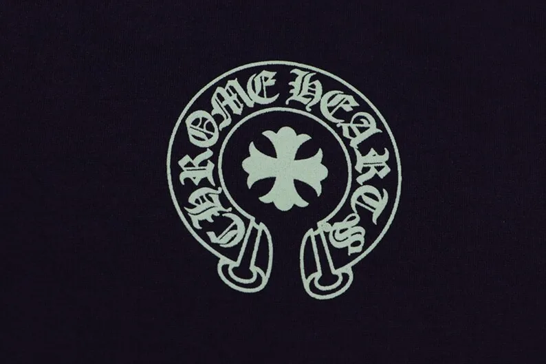 Classic Chrome Hearts Cross Logo Black Short Sleeved T-Shirt view 4