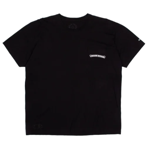 Chrome Hearts Black Scroll Logo Pocket T-Shirt view 2