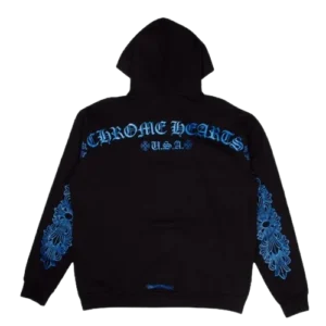 Chrome Hearts Blue Glitter Friends & Family Hoodie
