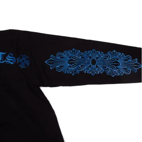 Chrome Hearts Blue Glitter Friends & Family Hoodie view 3