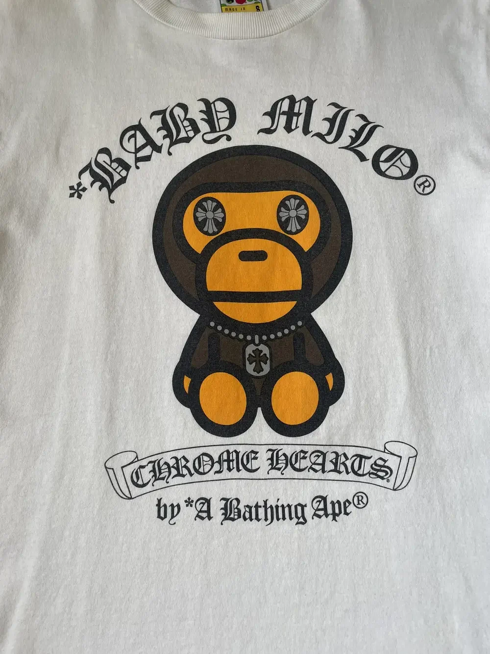 Bape x Chrome Hearts Baby Milo Tee view 3
