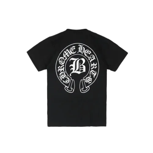Black Chrome Hearts Shirt Horse Shoe logo