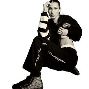 Bella Hadid Chrome Hearts Black Hoodie view 3