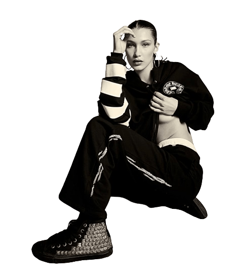 Bella Hadid Chrome Hearts Black Hoodie view 3