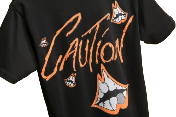 Black Chrome Hearts Caution Tee view 4