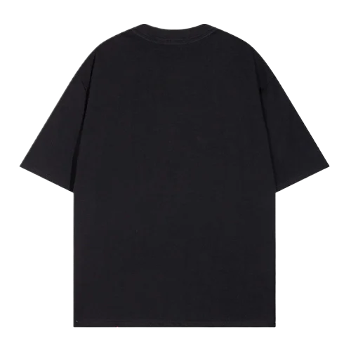 Black Chrome Hearts Embroidery Letter Logo T-Shirt view 2