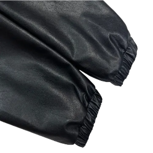 Jet Black Leather Jacket With Shirt Collar | Chrome Hearts view 5