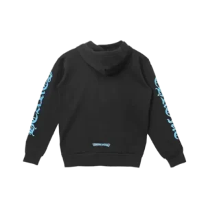 Blue Script Zip Up Hoodie view 2