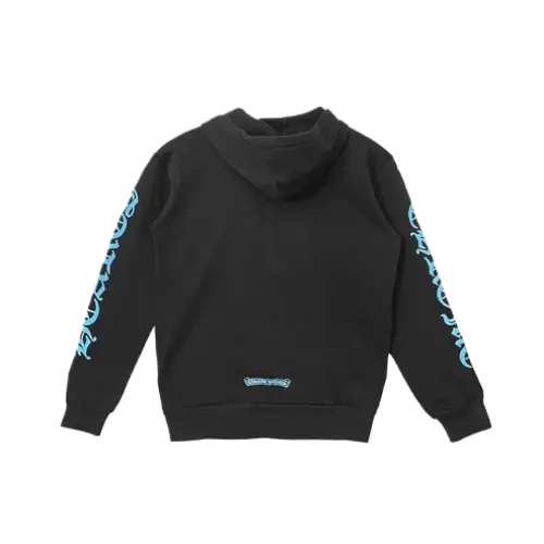 Blue Script Zip Up Hoodie view 2
