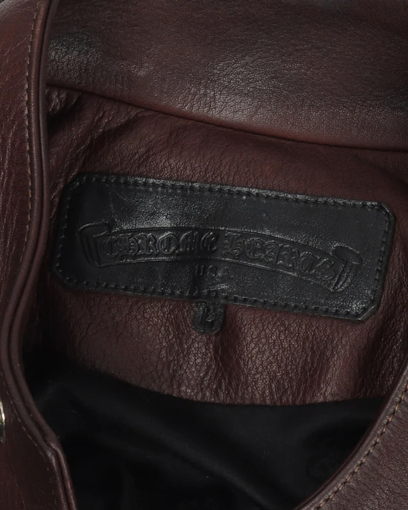 Deep Copper Motorcycle Riding Jacket | Chrome Hearts view 4