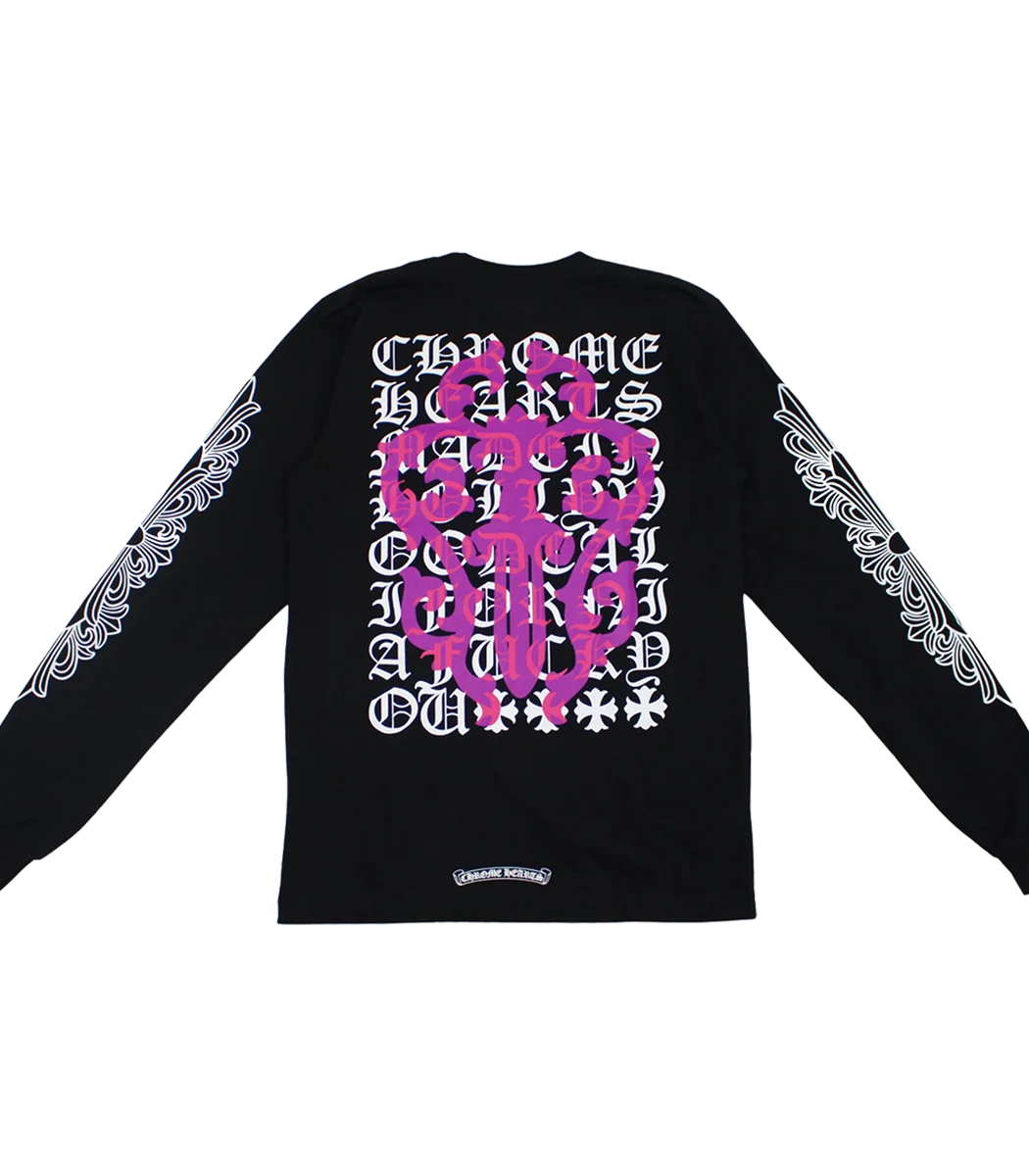 Eye Chart Pink Dagger Long Sleeve T Shirt view 2