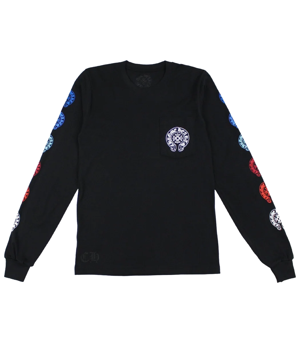 Multi Color Horseshoe Long Sleeve T Shirt