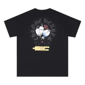 Chrome Hearts Black Tee with Bold Stray Paint Artwork