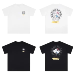 Classic Chrome Hearts Multi Logo and Lips Design White Tee view 3