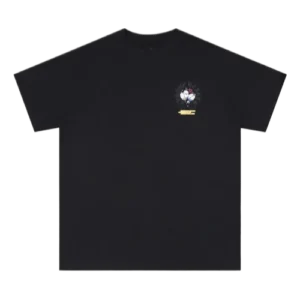 Chrome Hearts Black Tee with Bold Stray Paint Artwork view 2