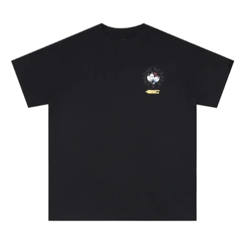 Chrome Hearts Black Tee with Bold Stray Paint Artwork view 2