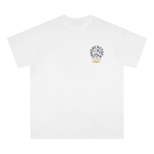 Classic Chrome Hearts Multi Logo and Lips Design White Tee view 2