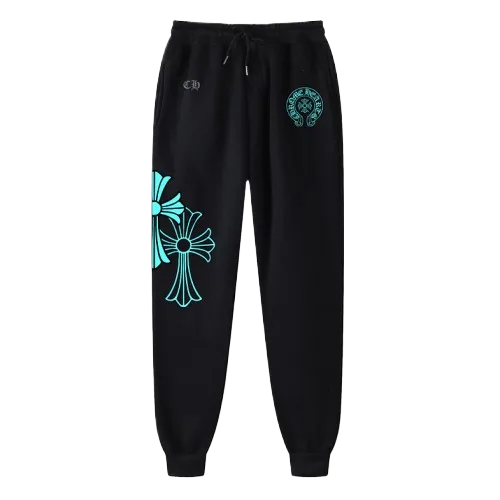 Chrome Hearts Blue Triple Cross Sweatpants/Joggers