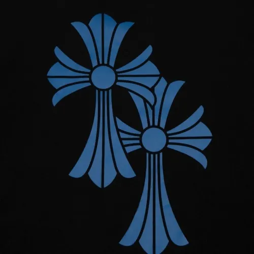 Chrome Hearts Double Cross Blue Logo T-Shirt view 3