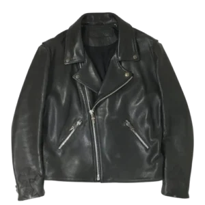 Cross Patch Chrome Hearts Leather Rider Jacket Black