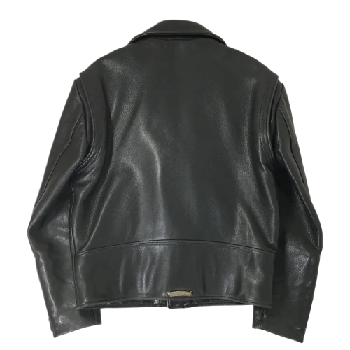 Cross Patch Chrome Hearts Leather Rider Jacket Black view 2