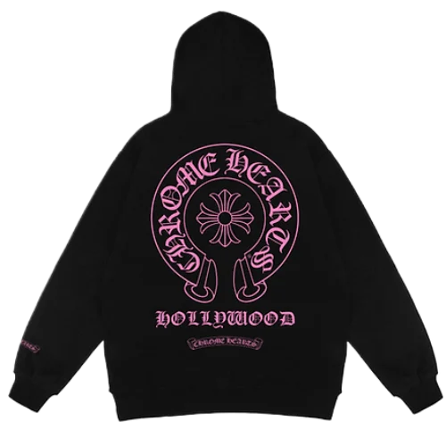 Chrome Hearts Pink Rare Horse Shoe Hoodie view 2