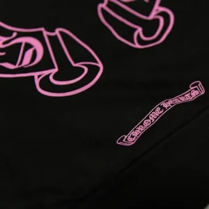 Chrome Hearts Pink Rare Horse Shoe Hoodie view 4