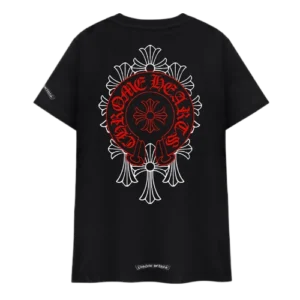 Chrome Hearts Red Horse Shoe Logo T-Shirt