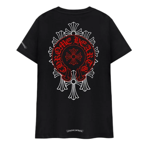 Chrome Hearts Red Horse Shoe Logo T-Shirt
