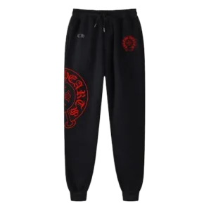 Chrome Hearts Red Horse Shoe Sweatpants/Joggers