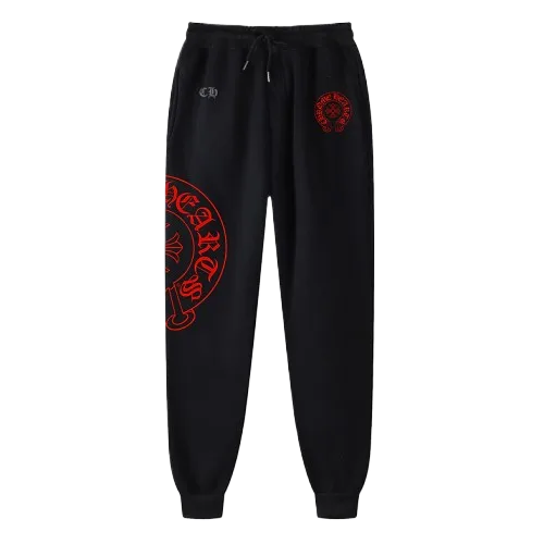 Chrome Hearts Red Horse Shoe Sweatpants/Joggers