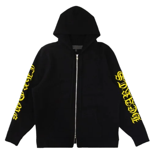 Chrome Hearts Yellow Embroidery Logo Cashmere Hoodie