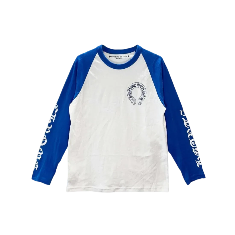 CH Horseshoe Logo Blue White Long Sleeve T-Shirt view 2
