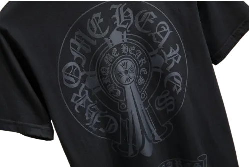 Casual Chrome Hearts Black Pocket T-Shirt view 3