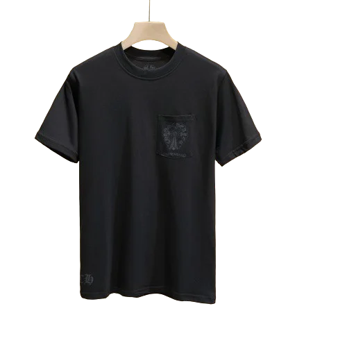 Casual Chrome Hearts Black Pocket T-Shirt view 2