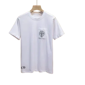 Casual Chrome Hearts White Pocket T-Shirt view 2