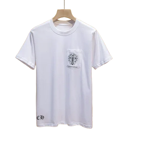 Casual Chrome Hearts White Pocket T-Shirt view 2
