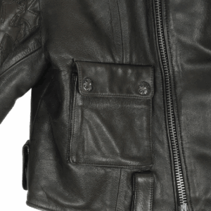 Black Cher's Custom Shearling Bomber Jacket | Chrome Hearts view 4