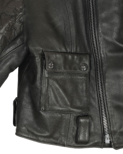 Black Cher's Custom Shearling Bomber Jacket | Chrome Hearts view 4